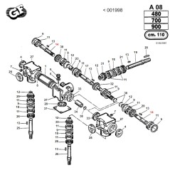 ORIGINAL GIANNI FERRARI ORIGINAL backhoe side box splined shaft 01.40.00.0383 | Newgardenstore.eu