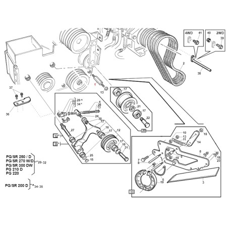 Distanziale filettato PG SR ORIGINALE GIANNI FERRARI BFB 95302100001 | Newgardenstore.eu