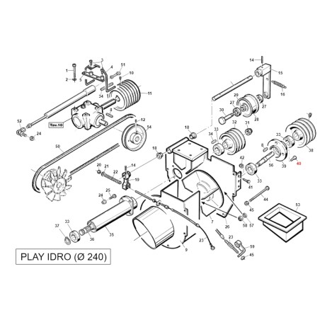 Schraube TPSEI M10X18 UNI5933 ZNT PLAYGREEN ORIGINAL GIANNI FERRARI BFB 00111350012 | Newgardenstore.eu