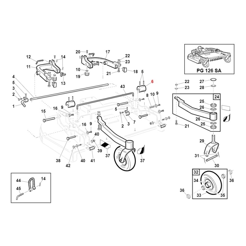 Cutting height adjustment cam GTR ORIGINAL GIANNI FERRARI BFB 95220110001