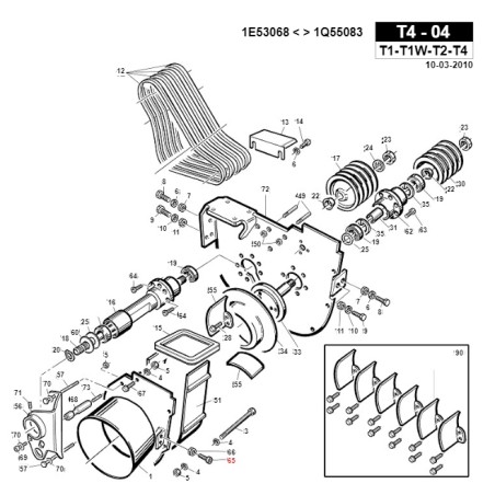 TCEI screw M10x25 UNI5931 TURBO1 ORIGINAL GIANNI FERRARI 00.90.07.0100 | Newgardenstore.eu