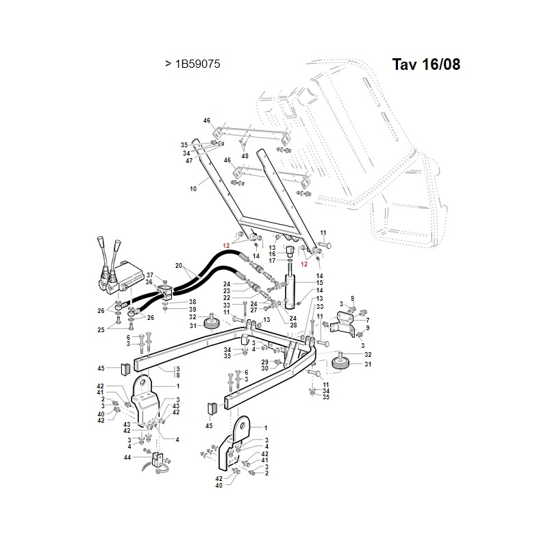 Bushing KU 20.22.15 TURBOGRASS ORIGINAL GIANNI FERRARI 00.10.20.0014