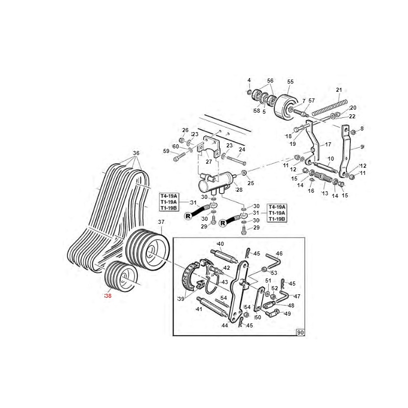 Puleggia girante turbina 350 TURBO1 ORIGINALE GIANNI FERRARI 00.61.00.0450