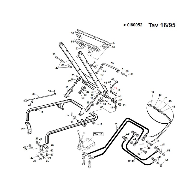 Anneau de guidage pour service intensif UNI7436 TURBOGRASS ORIGINAL GIANNI FERRARI 00.03.10.0020