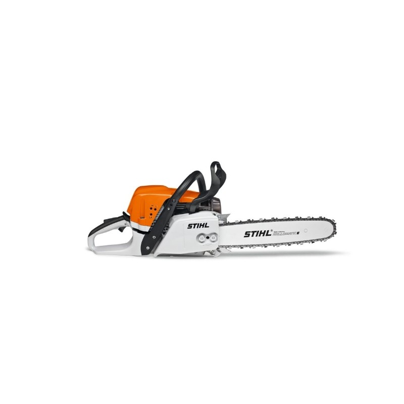 STIHL MS391 64ccm Benzin-Kettensäge mit Kettenschiene und Schienendeckel