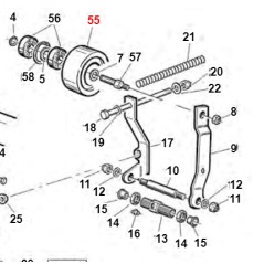 Poulie tendeur turbine PDP TURBO1 ORIGINAL GIANNI FERRARI 00.61.00.0381