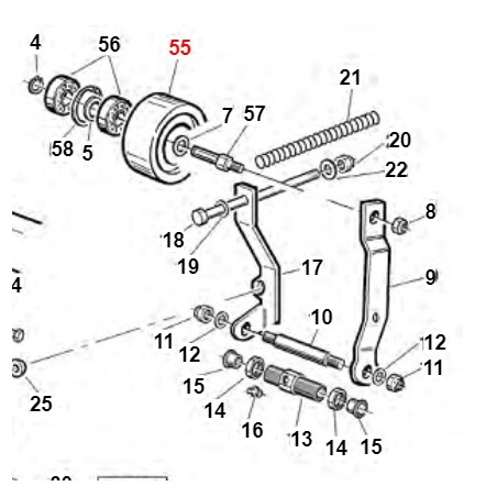 Polea tensora turbina PDP TURBO1 ORIGINAL GIANNI FERRARI 00.61.00.0381 | Newgardenstore.eu