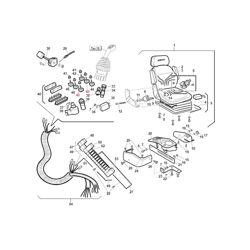 Interrupteur ON-OFF K1GBGAAA TURBOZ ORIGINAL GIANNI FERRARI 00.40.00.2509