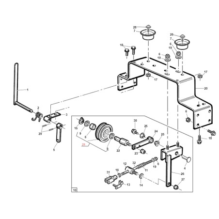 Tensor de polea PG SR ORIGINAL GIANNI FERRARI BFB 95599650000 | Newgardenstore.eu