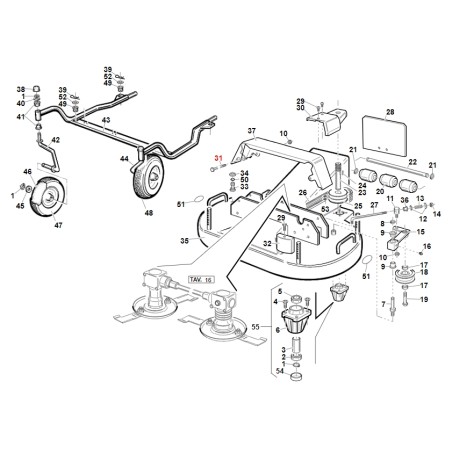 Screw TE UNI5737 M10X110 8.8 ZNT ORIGINAL GIANNI FERRARI BFB 00111300032 | Newgardenstore.eu