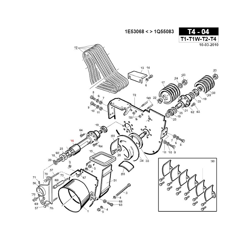 Mozzo supporto albero PDP turbina D.350 ORIGINALE GIANNI FERRARI 01.40.00.1970