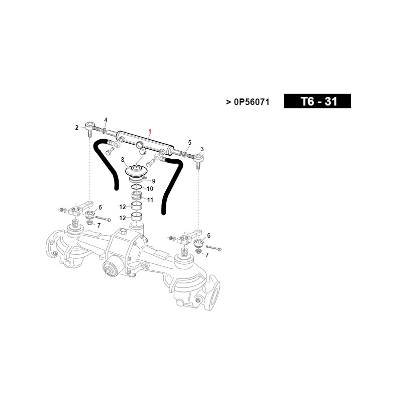 Cilindro de dirección hidráulica TURBO6 ORIGINAL GIANNI FERRARI 00.58.00.0140