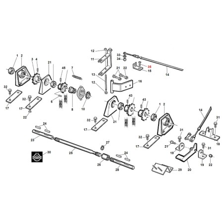 Schraube TSPEI M8X20 DIN7991 TOPGREEN ORIGINAL GIANNI FERRARI BFB 00111000186 | Newgardenstore.eu