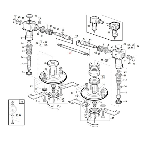 Mechanical unit connection shaft ORIGINAL GIANNI FERRARI BFB 94014000005 | Newgardenstore.eu