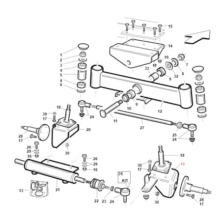 Right-hand wheel shaft support PG SR ORIGINALE GIANNI FERRARI BFB 95311161100 | Newgardenstore.eu