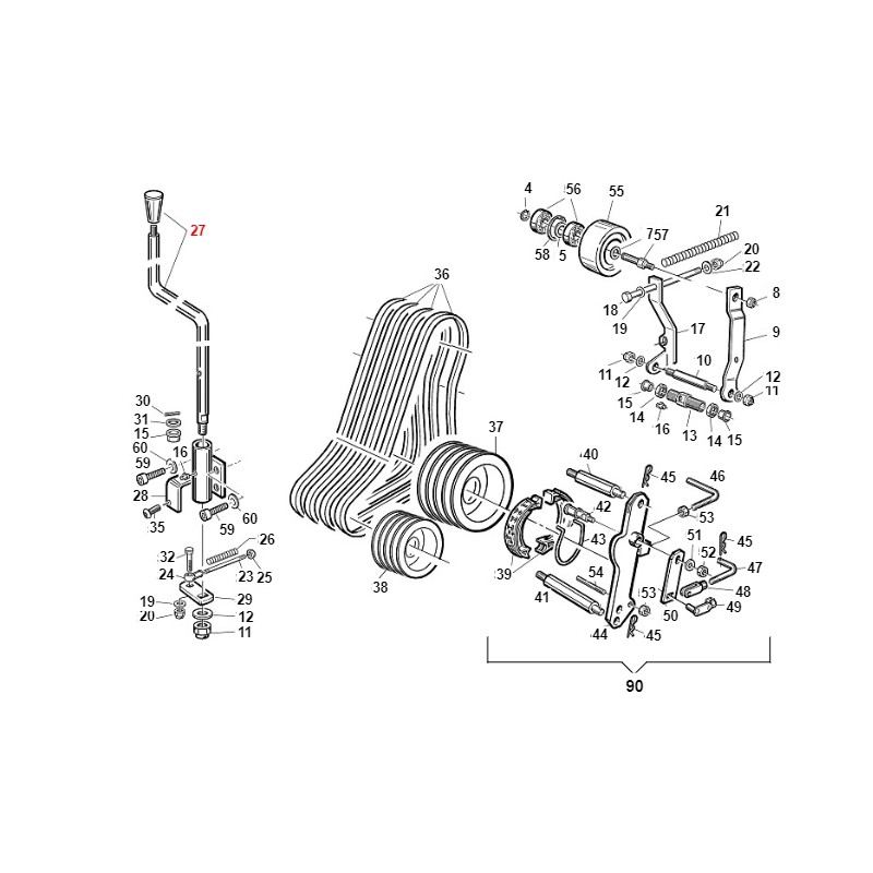 levier de commande PDP TURBO4 ORIGINAL GIANNI FERRARI 01.50.00.5410