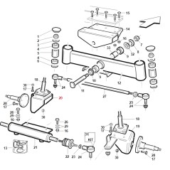 Soporte eje rueda izquierda PG SR ORIGINAL GIANNI FERRARI BFB 95311161000 | Newgardenstore.eu