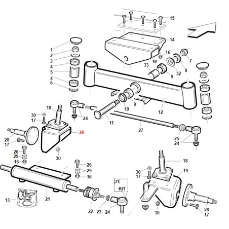 Left-hand wheel shaft support PG SR ORIGINAL GIANNI FERRARI BFB 95311161000 | Newgardenstore.eu