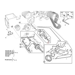 Pre-assembled belt retaining pulley PG ORIGINAL GIANNI FERRARI BFB 95302101700