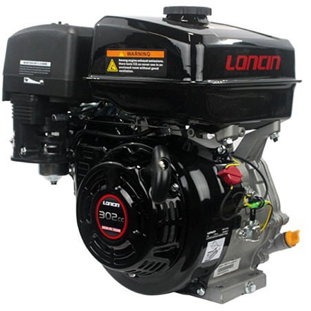 Engine LONCIN G300 cylindrical horizontal 25.4x80 302cc complete petrol-driven | Newgardenstore.eu