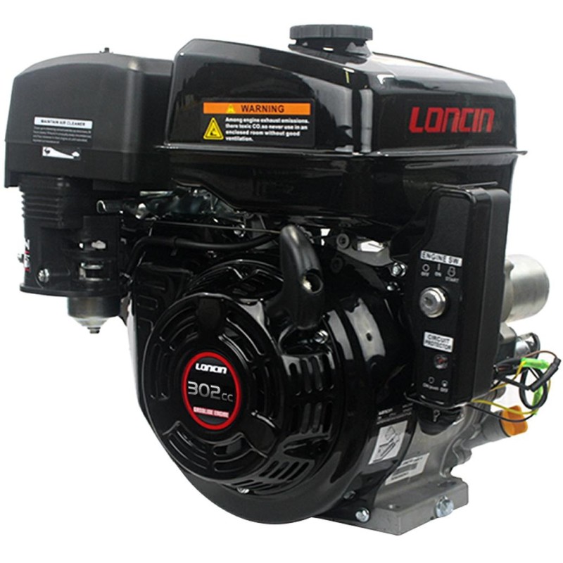 LONCIN G300 moteur cylindrique 25.4x80 302cc complet essence + électrique