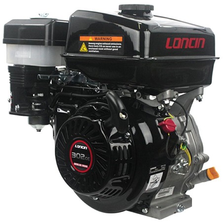 LONCIN G300 moteur conique 18/23x30 mm 302cc complet à rappel essence + électrique | Newgardenstore.eu