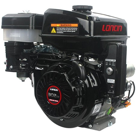 Motor LONCIN G300 cónico 18/23x30 mm 302cc completo con retroceso gasolina + eléctrico | Newgardenstore.eu