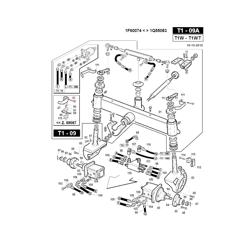 Screw TE M10x1.25x75 10.9 UNI5738 TURBO1 ORIGINAL GIANNI FERRARI 00.92.06.2171