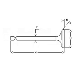 Engine exhaust valve DIESEL KUBOTA Z600 ZB600 ZH600 D650 D750 D850 DH850 D950