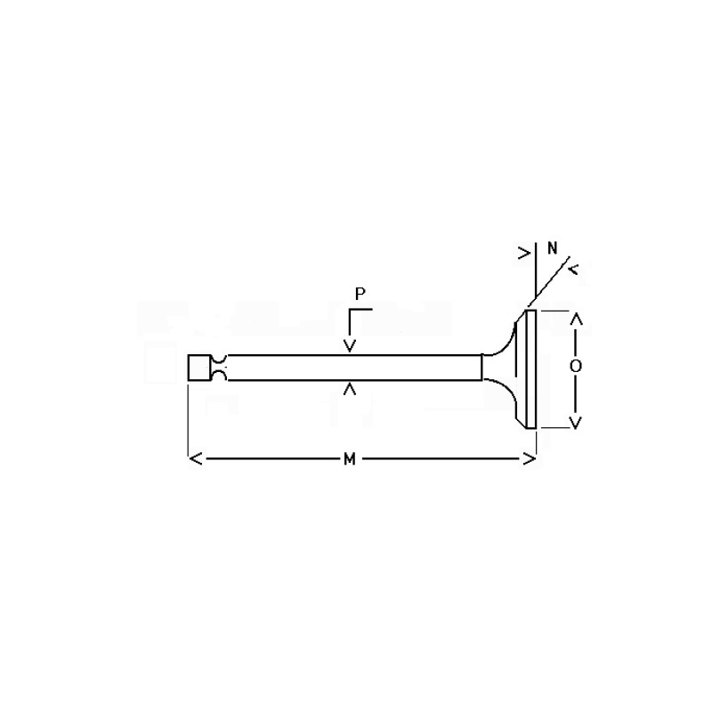 Válvula de escape motor DIESEL KUBOTA Z600 ZB600 ZH600 D650 D750 D850 DH850 D950