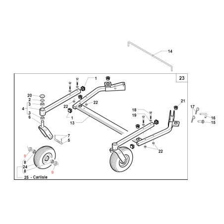 Distanziale ruote TG200 PLAYGREEN ORIGINALE GIANNI FERRARI BFB 90110000001 | Newgardenstore.eu