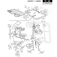 Cavo filo DX lungo freno TURBO4 ORIGINALE GIANNI FERRARI 00.25.01.0090