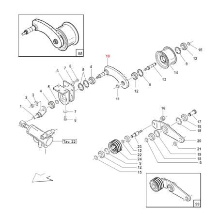 ORIGINAL Zapfwellenantrieb TURBOZ 440D Spanner GIANNI FERRARI 01.50.40.0201 | Newgardenstore.eu