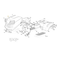 Cover plate left lawn tractor models SD9 ORIGINAL STIGA 325410888/0