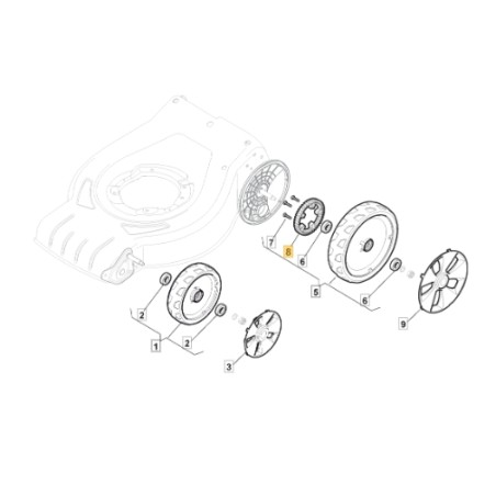 ORIGINAL STIGA lawn tractor mower wheel cruiser models 148SP-GHW 322120117/0 | Newgardenstore.eu