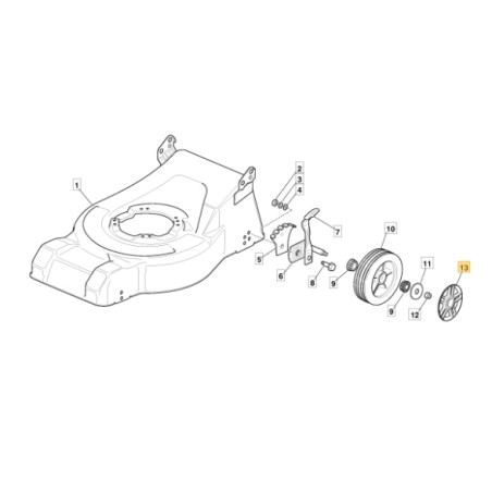 Capuchon de moyeu beta gris tondeuse modèles 153SP 148G ORIGINAL STIGA tondeuse 322110491/0 | Newgardenstore.eu