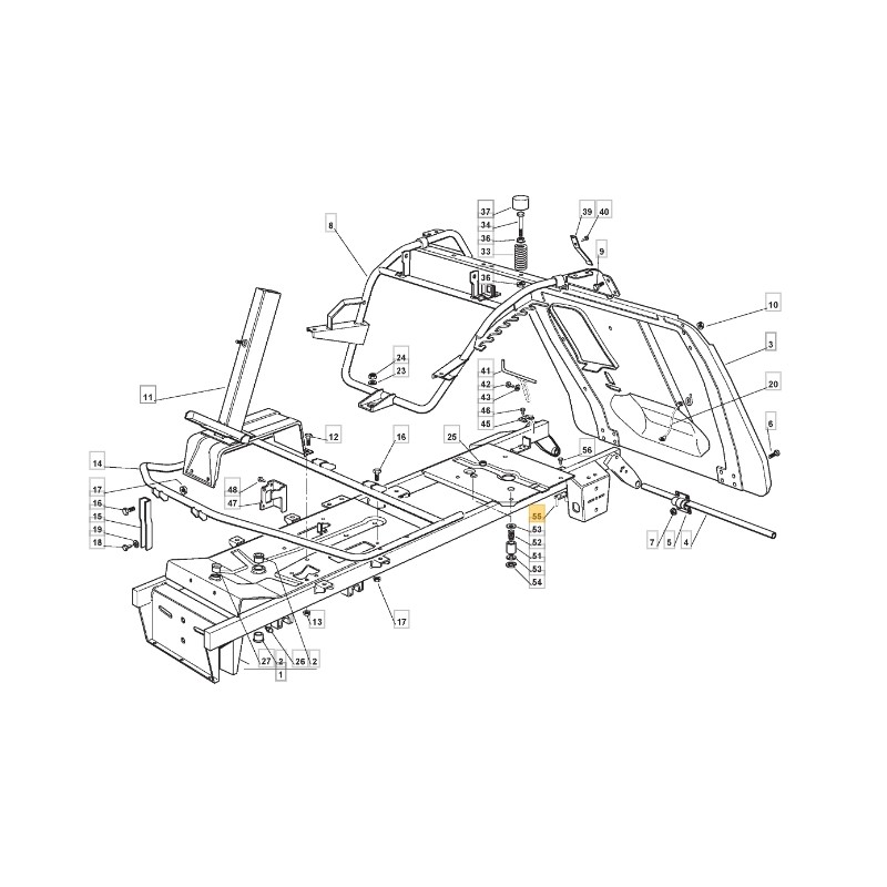 Belt guide for lawn tractor models 1228M 1228H ORIGINAL STIGA 184250053/0