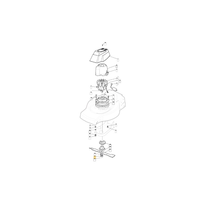 Vis M8X20 UNI5739 ZNB tondeuse modèles COMBI3072H ORIGINAL STIGA 112793102/0