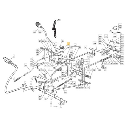 Staffa leva comando ZNG trattorino modelli 1172HDX ORIGINALE STIGA 384773561/0 | Newgardenstore.eu