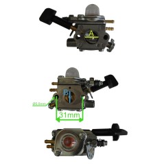 ORIGINAL ALPINA STIGA blower carburettor ABL 27 - BLC 27 - MBL 270 V 118804969/0 | Newgardenstore.eu