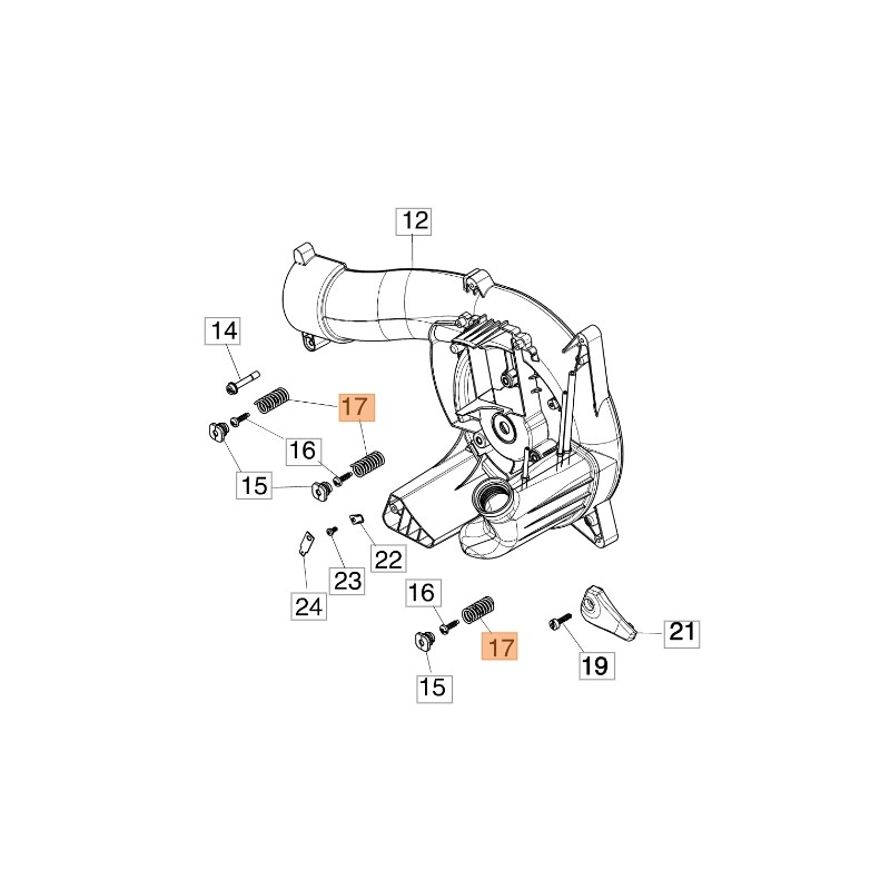 ORIGINAL OLEOMAC crankcase spring for BV 250 blower