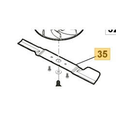 ORIGINAL STIGA Rasentraktor Mähmesser al134e - rme34 118805683/0 | Newgardenstore.eu