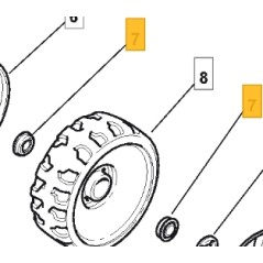 Axial bearing Di 12mm ORIGINAL STIGA lawn tractor bl450 -dino47 122122206/0