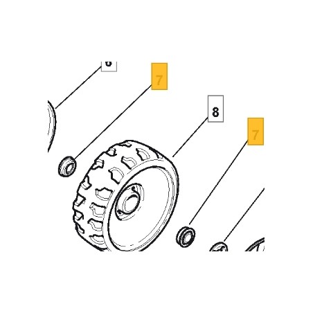 Roulement axial Di 12mm ORIGINAL STIGA tracteur de pelouse bl450 -dino47 122122206/0