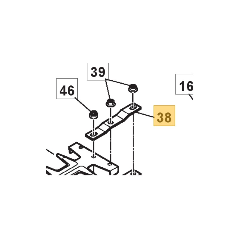 Piastrina lama ORIGINALE STIGA tagliasiepi bht55 - ht55 - m55ht - sh160 6981166