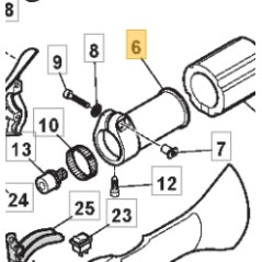 Hose support ORIGINAL STIGA brushcutter 28hd 323782003/0 | Newgardenstore.eu