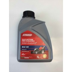 Engine oil SAE-30 STRONG 1 litre 4-stroke engines lawn mowers good lubrication | Newgardenstore.eu
