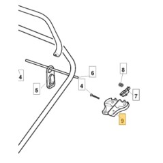 Estribo de empuñadura ORIGINAL STIGA para tractor cortacésped sin cable 322785144/1 | Newgardenstore.eu