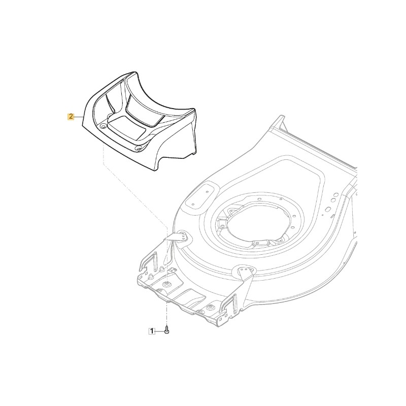 ORIGINAL STIGA cordless lawnmower mower front plate 322226288/0