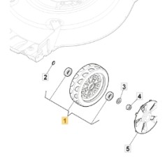 ORIGINAL STIGA Akku-Rasenmäherrad 200 mm 381007814/0 | Newgardenstore.eu